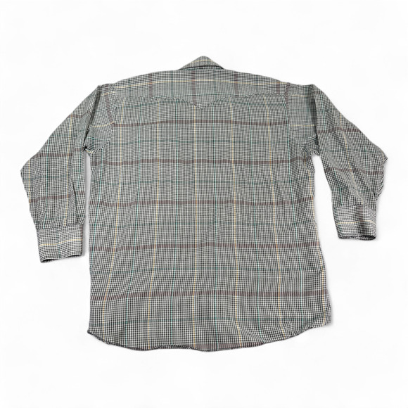 Vintage Panhandle Slim Western Shirt Adult EXTRA LARGE Brown 80s Pearl Snap - Picture 3 of 11